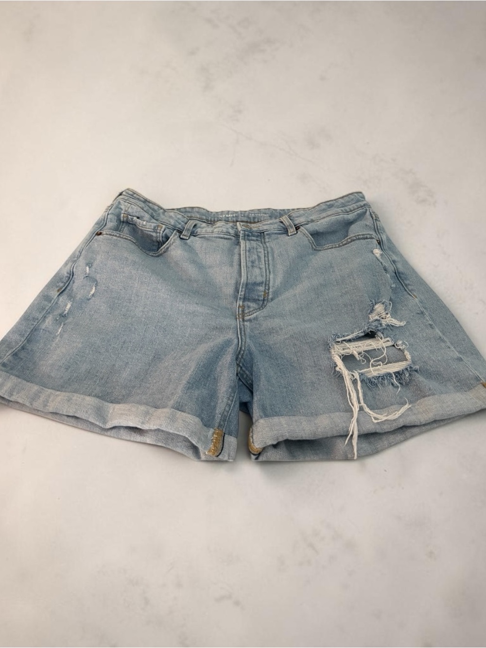 Old Navy OG Light Blue Distressed Denim Women's Shorts